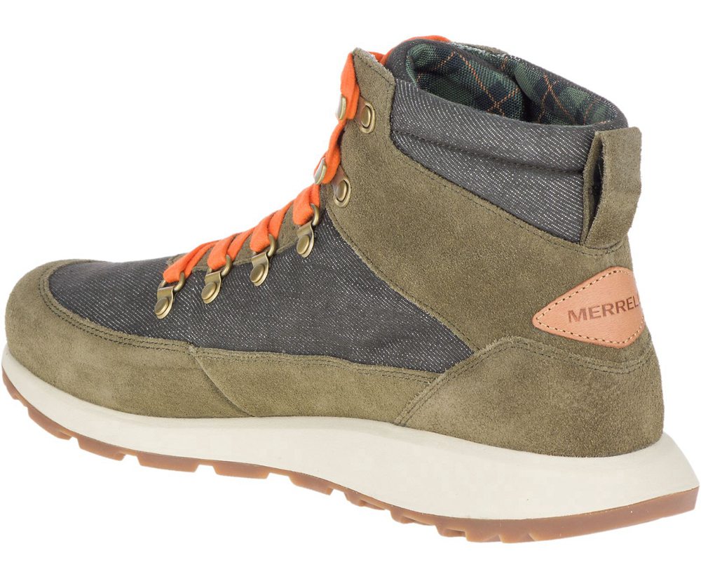 Botas Homem - Merrell Ashford Classic Chukka Couro - Verde Oliva - POX210453